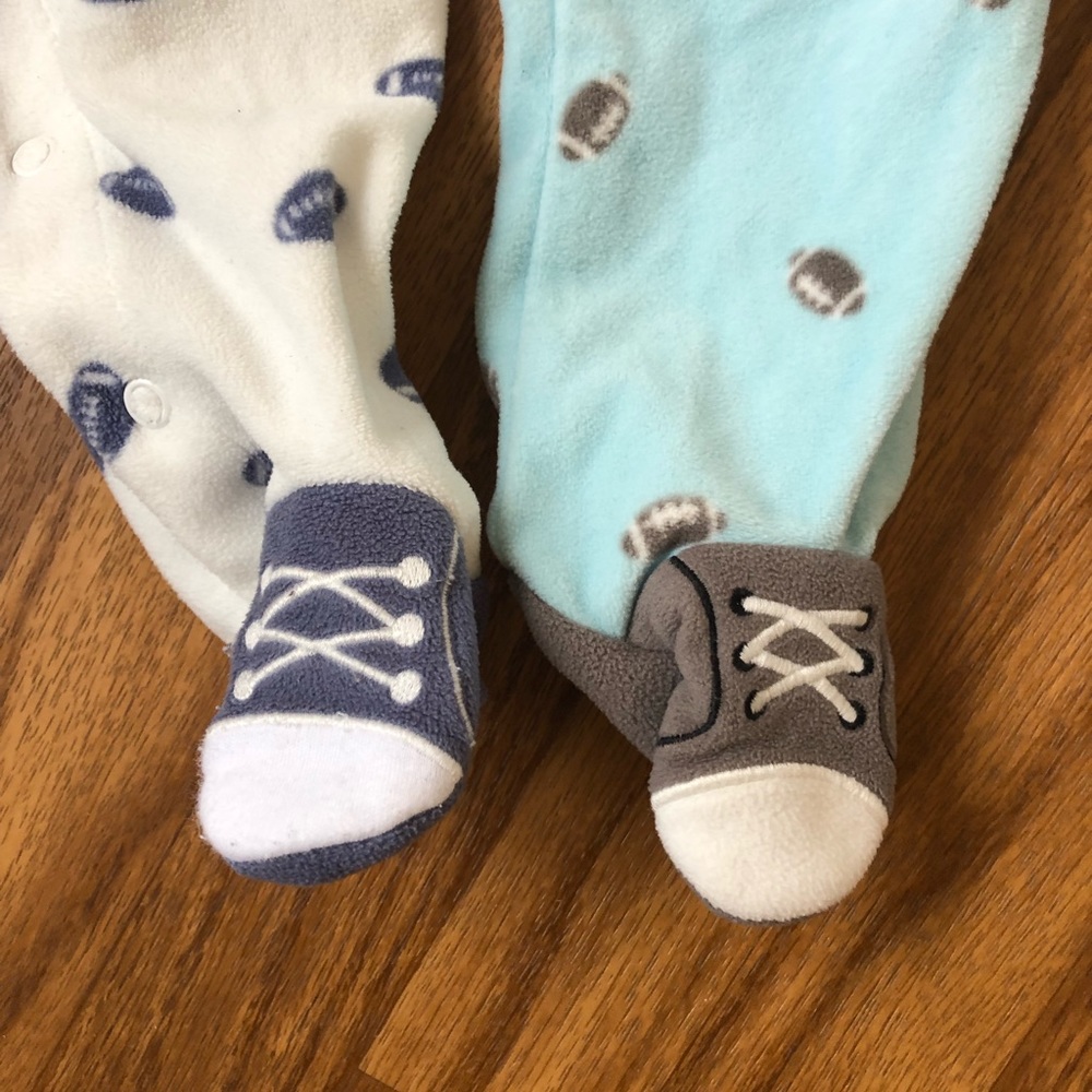 Carter’s Football Footsie Pajamas - Picture 2 of 3